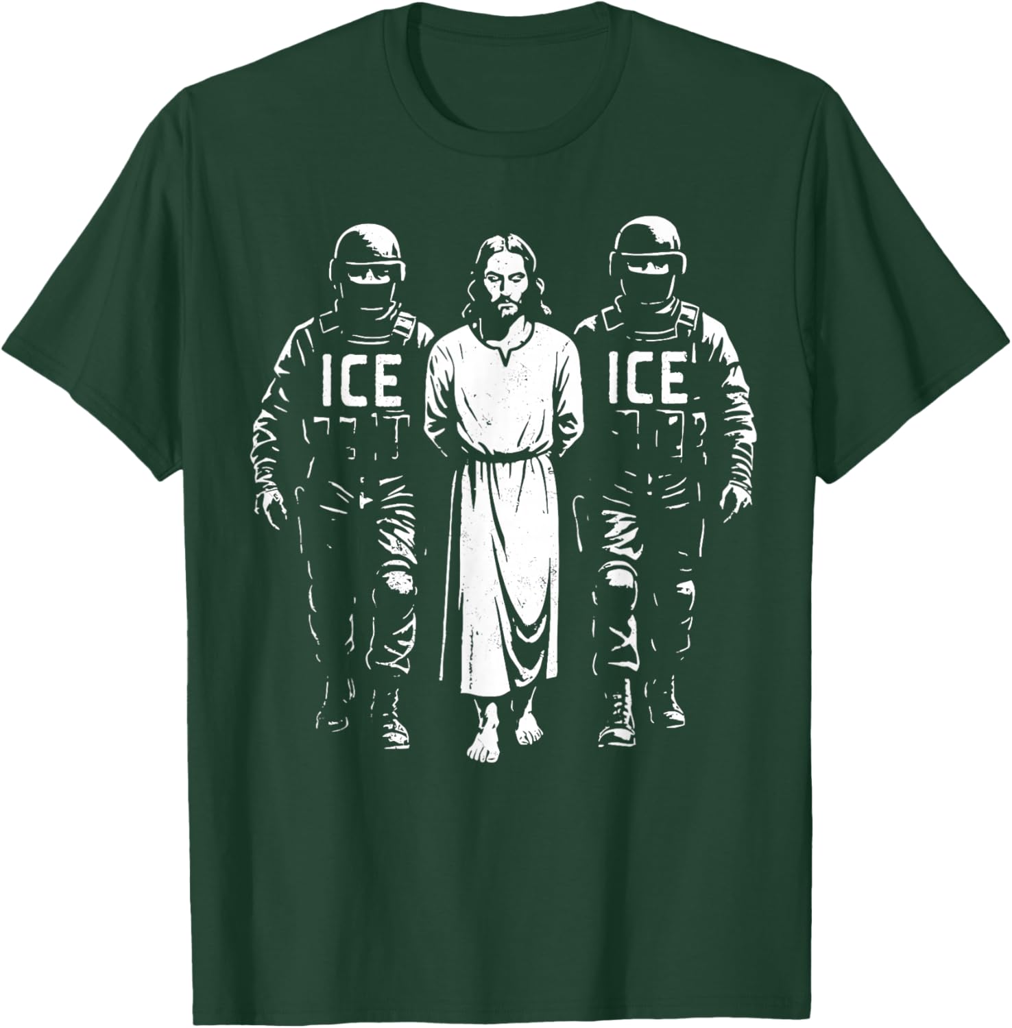 Freedom Peace Protest Support Indivisible No Kings Jesus T-Shirt - T-Shirt | Forest