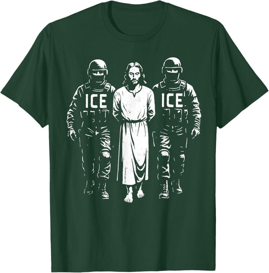 Freedom Peace Protest Support Indivisible No Kings Jesus T-Shirt - T-Shirt | Forest
