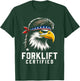Forklift Certified American Bald Eagle Mullet USA Fork Lift T-Shirt - T-Shirt | Forest