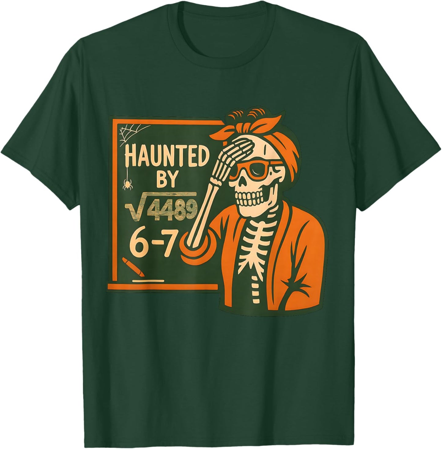4489 Six Seven 6 7 Meme Skeleton Haunted by 6-7 Meme 4489 T-Shirt - T-Shirt | Forest