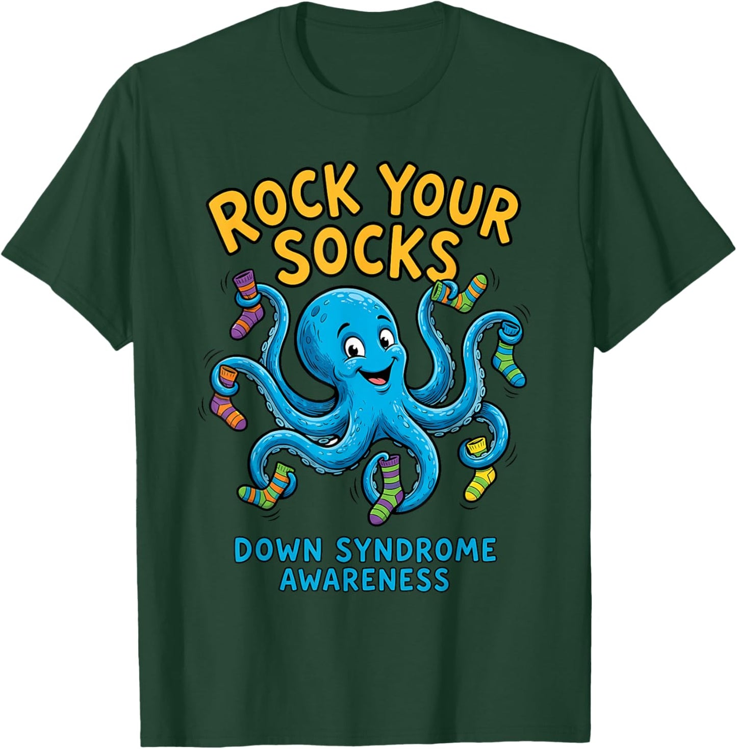 Rock Your Socks Support Awareness World Down Syndrome Day T-Shirt - T-Shirt | Forest