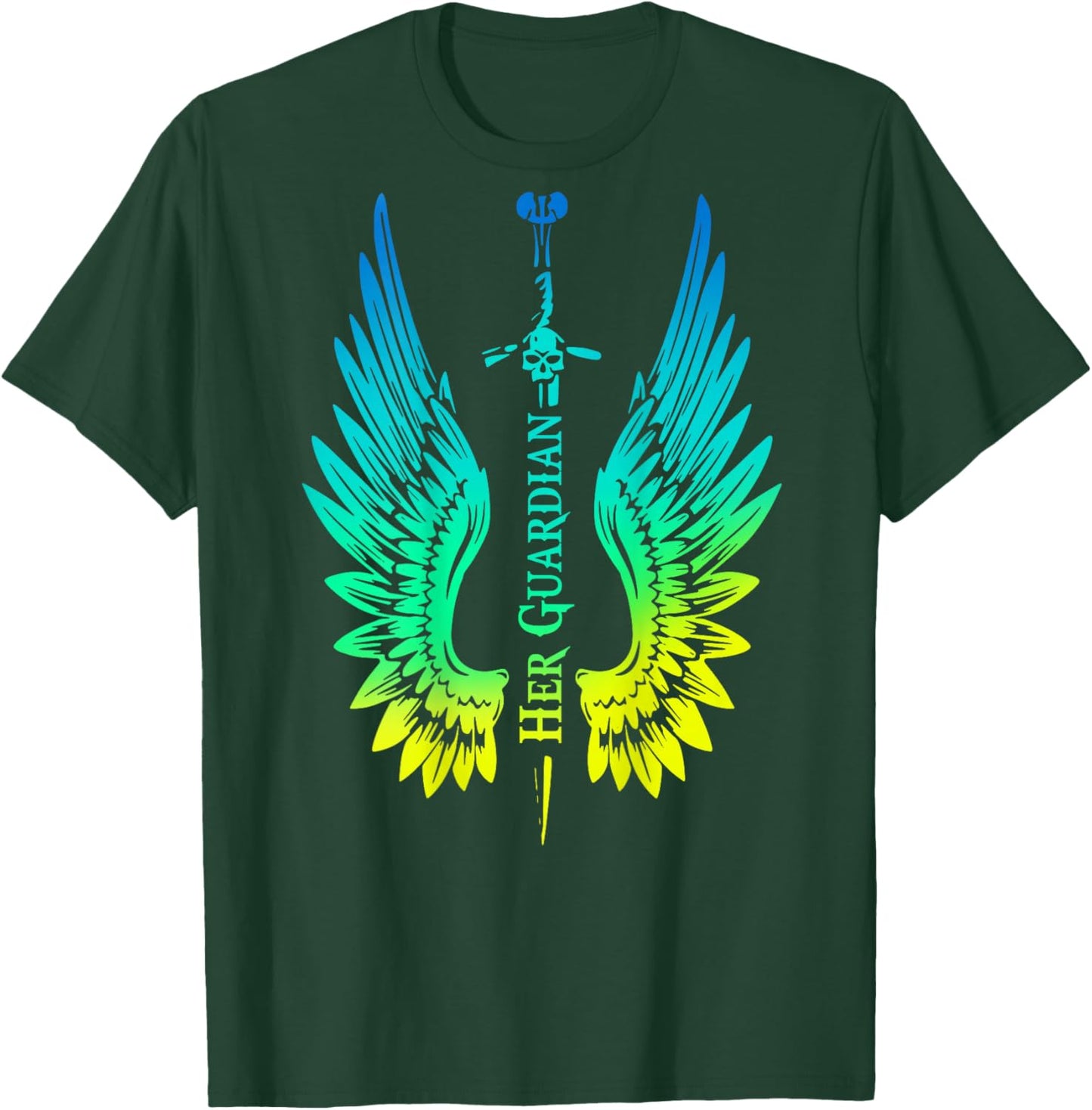 His Angel her Guardian Matching Couple T-Shirt - T-Shirt | Forest