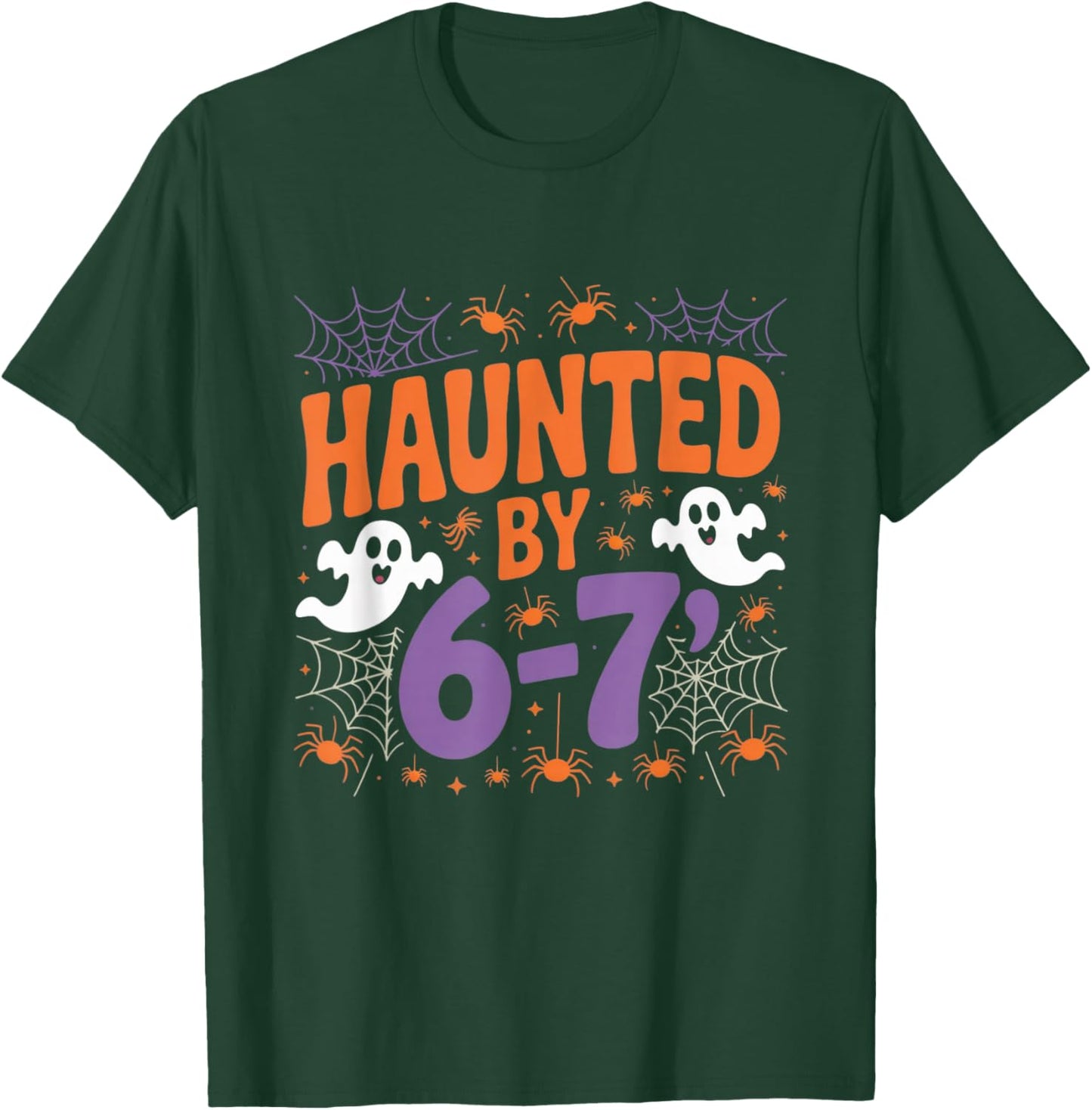Haunted by 6 7 Retro Scary Paranormal Creepy Style T-Shirt - T-Shirt | Forest