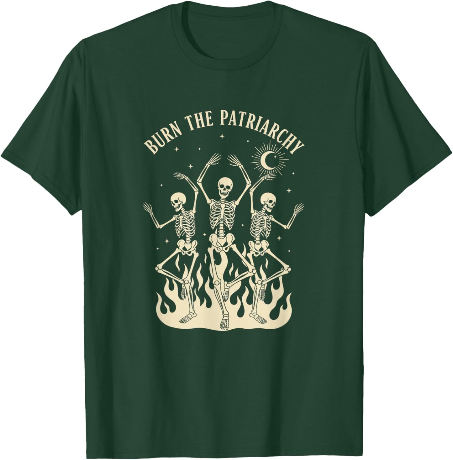 Activism & Causes Burn The Patriarchy Skeletons Feminist Pro T-Shirt - T-Shirt | Forest