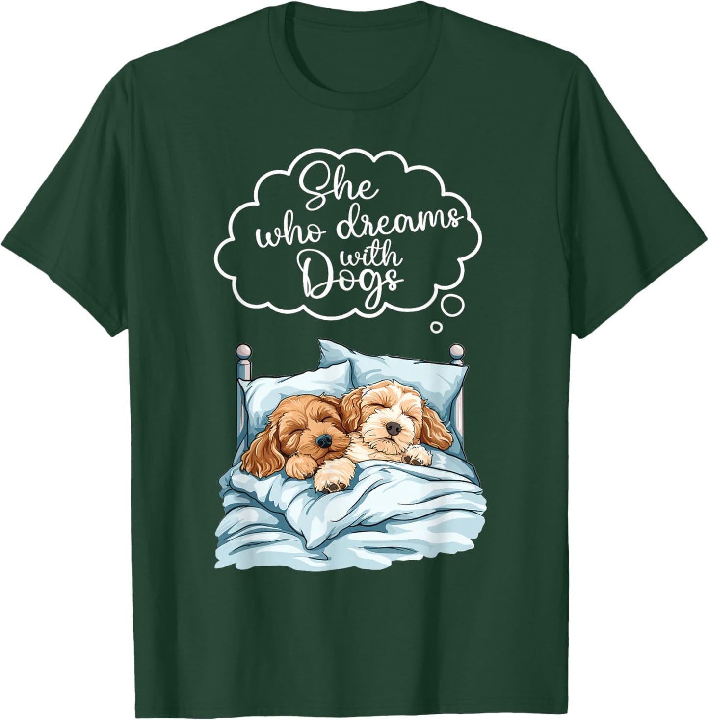 Cockerpoo Dog Nightgown Pajama T-Shirt - T-Shirt | Forest