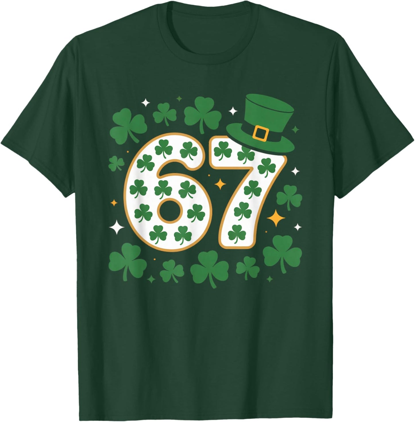 Funny 6 7 Lucky St Patricks Day Six Seven Matching Family T-Shirt - T-Shirt | Forest