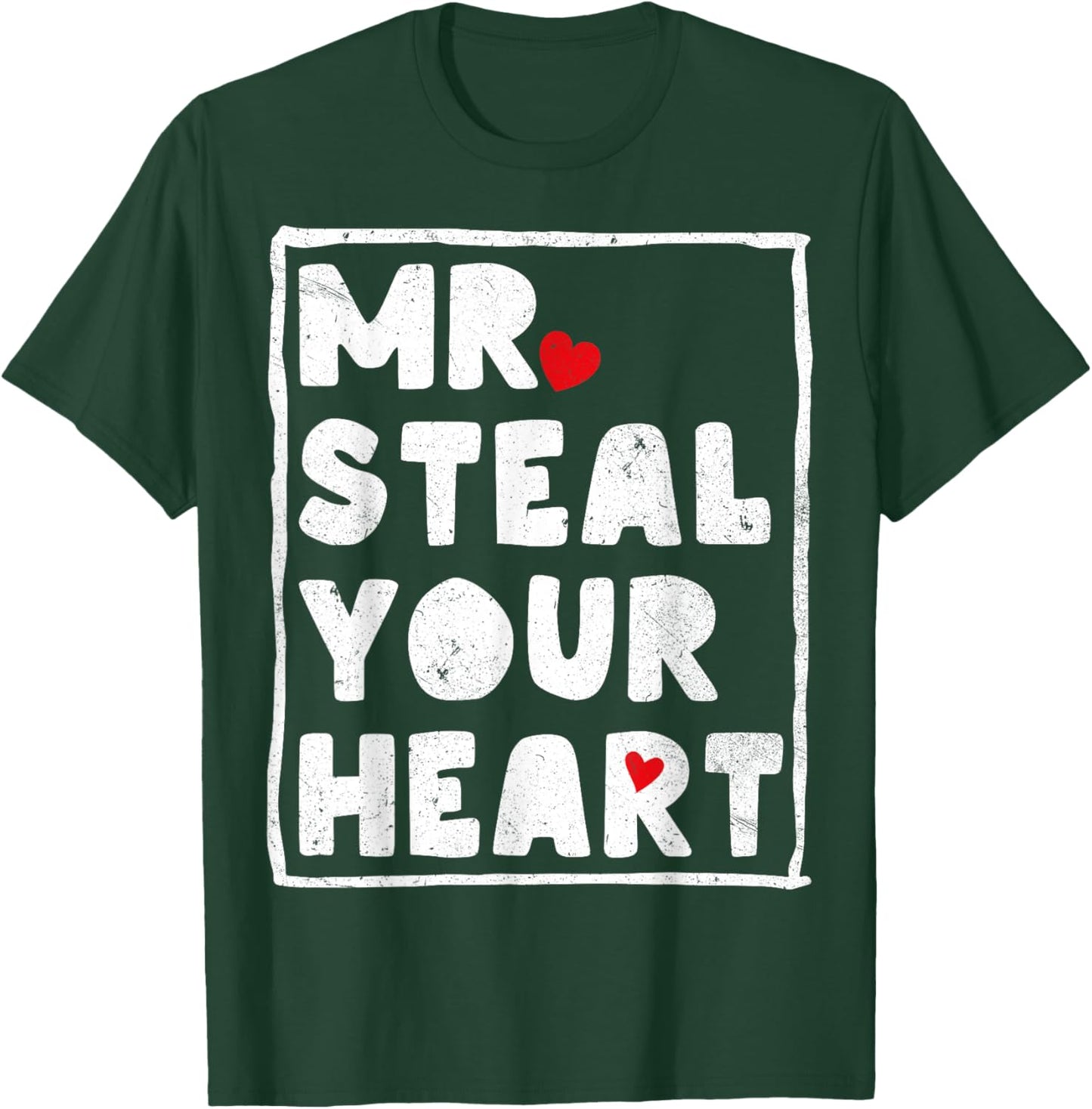Funny Mr Steal Your Heart Boys Kids Toddlers Valentines Day T-Shirt - T-Shirt | Forest