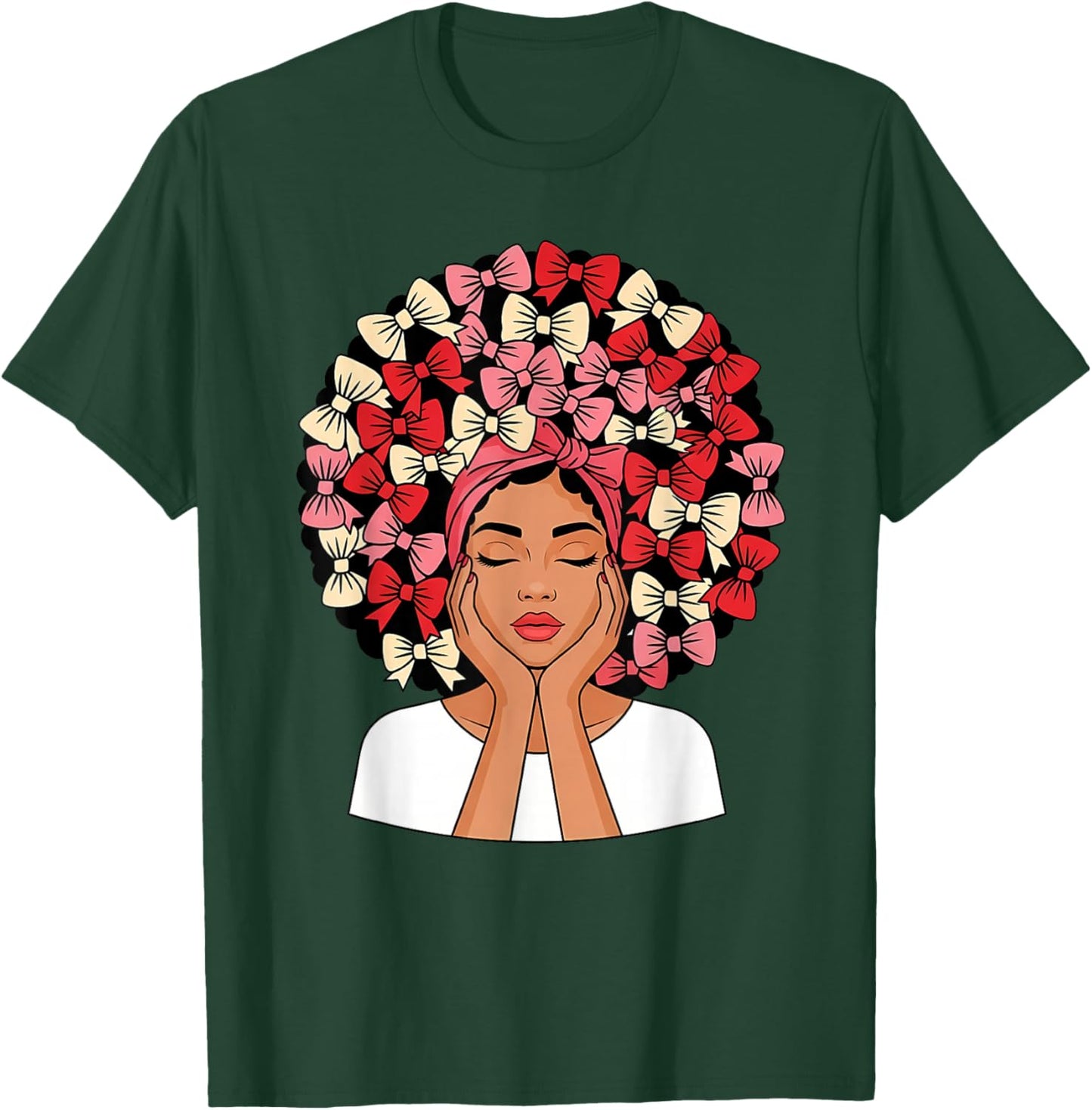 Valentine Day African American Coquette Women T-Shirt - T-Shirt | Forest