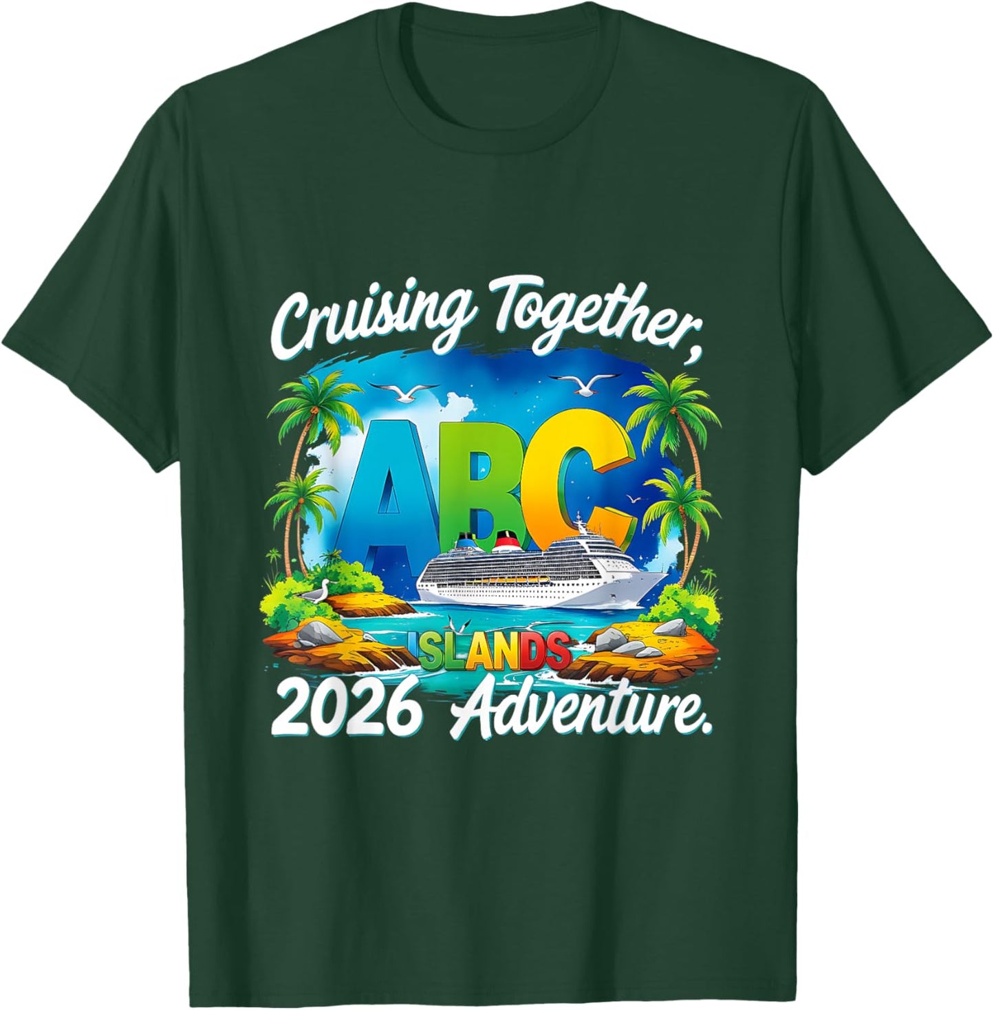 Aruba Bonaire Curaçao Cruise Trip Caribbean ABC Islands T-Shirt - T-Shirt | Forest
