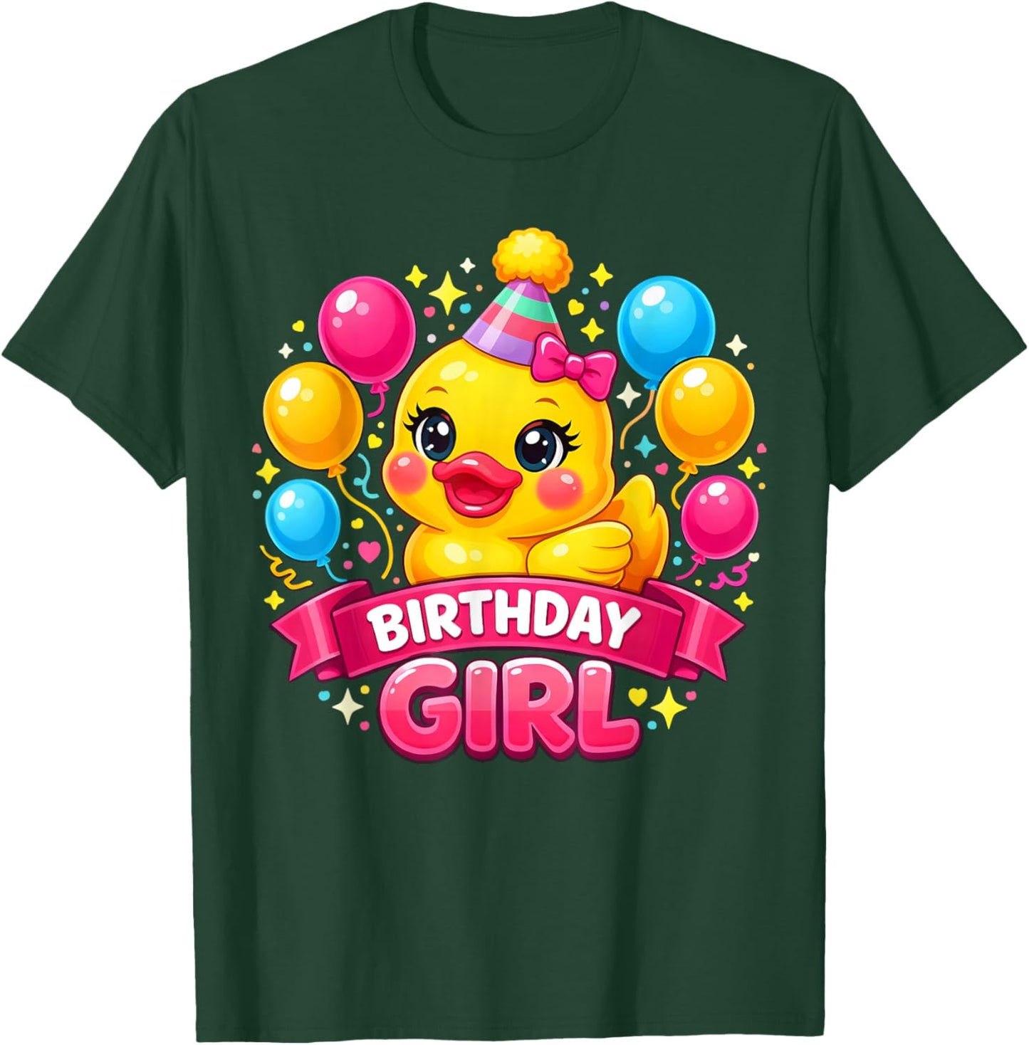 Duck Lover Birthday Girl Rubber Duck T-Shirt - T-Shirt | Forest