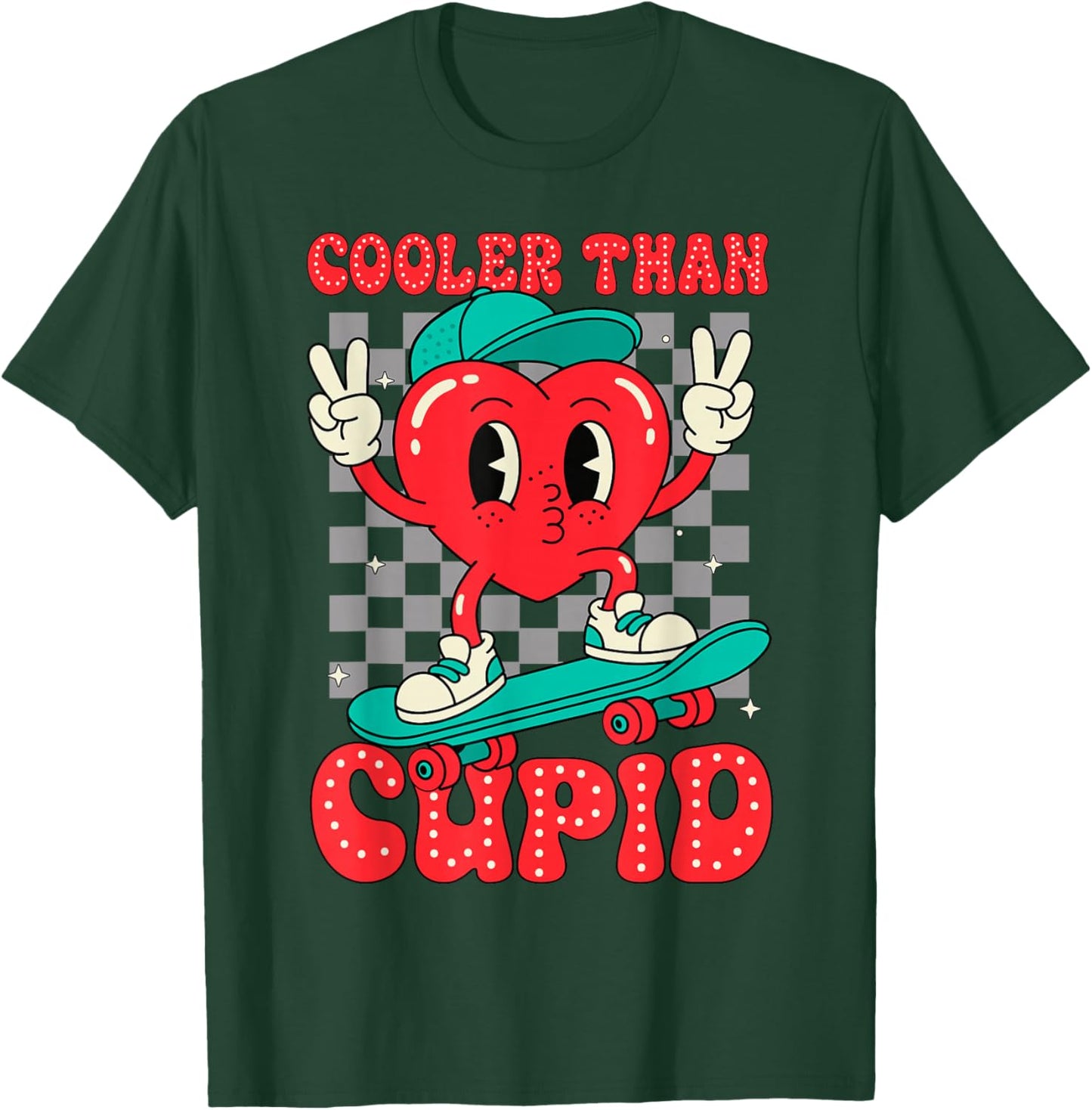 Cooler Than Cupid Valentines Day for Teens Kids Boys Girls T-Shirt - T-Shirt | Forest