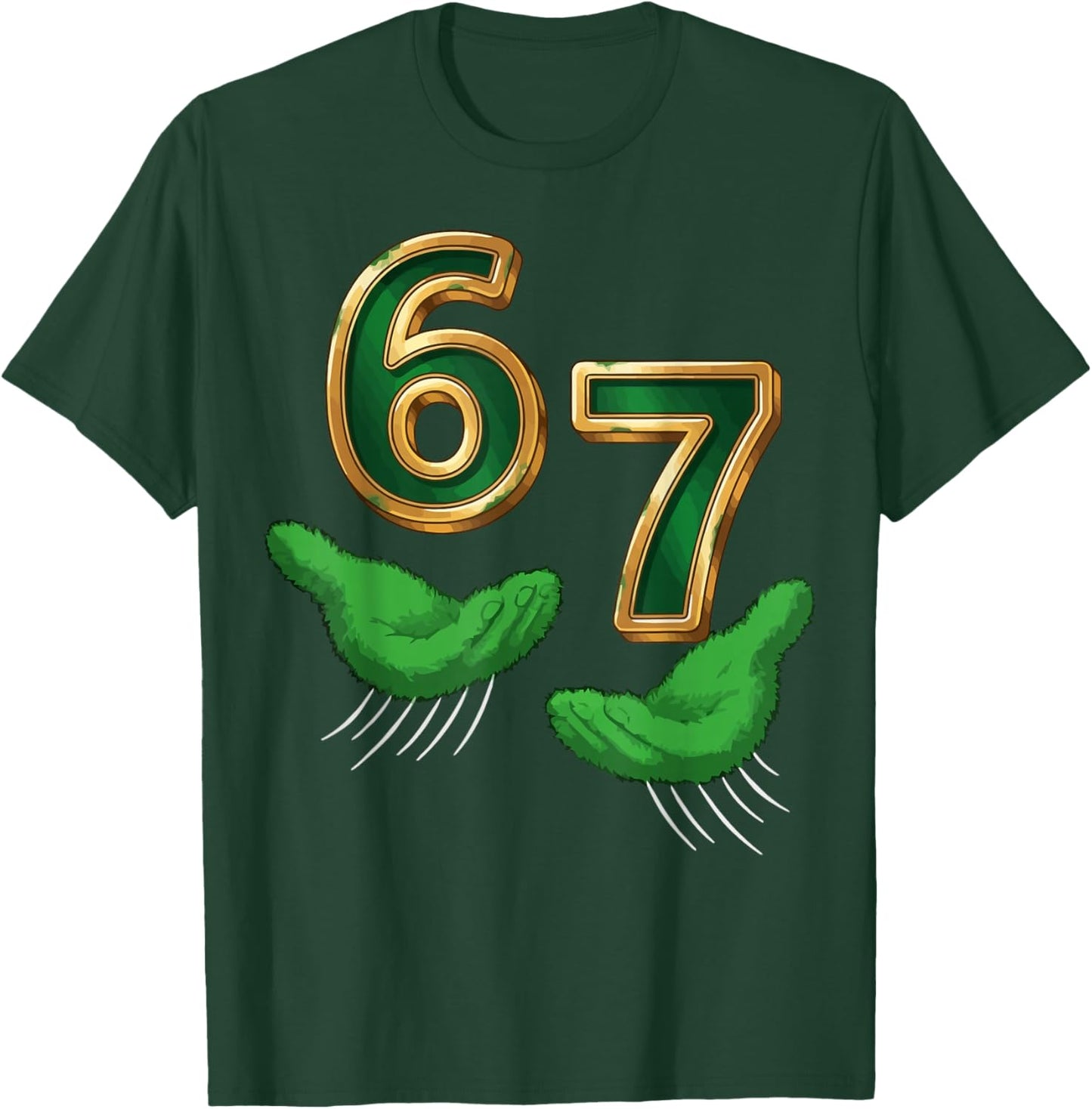 Funny 6 7 St Patricks Day Shamrock Lucky Six Seven Meme Kids T-Shirt - T-Shirt | Forest