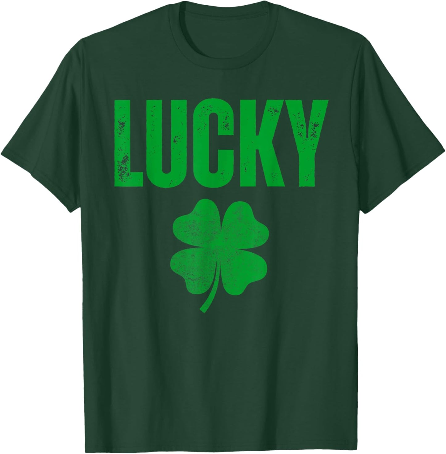 Lucky and Lucky Fucker, Matching Couples, Lucky Shamrock T-Shirt - T-Shirt | Forest