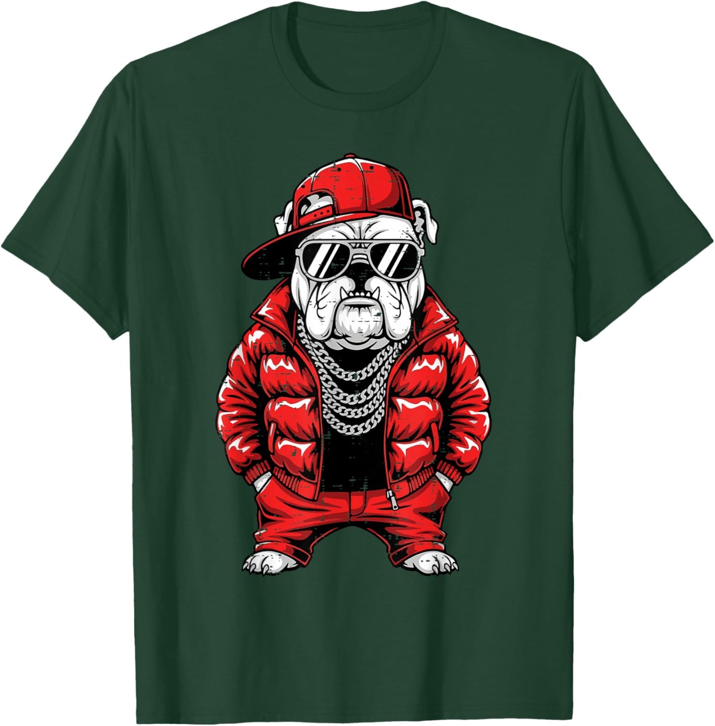 Bulldog Boys Girls Teen Kids Youth Men Women T-Shirt - T-Shirt | Forest