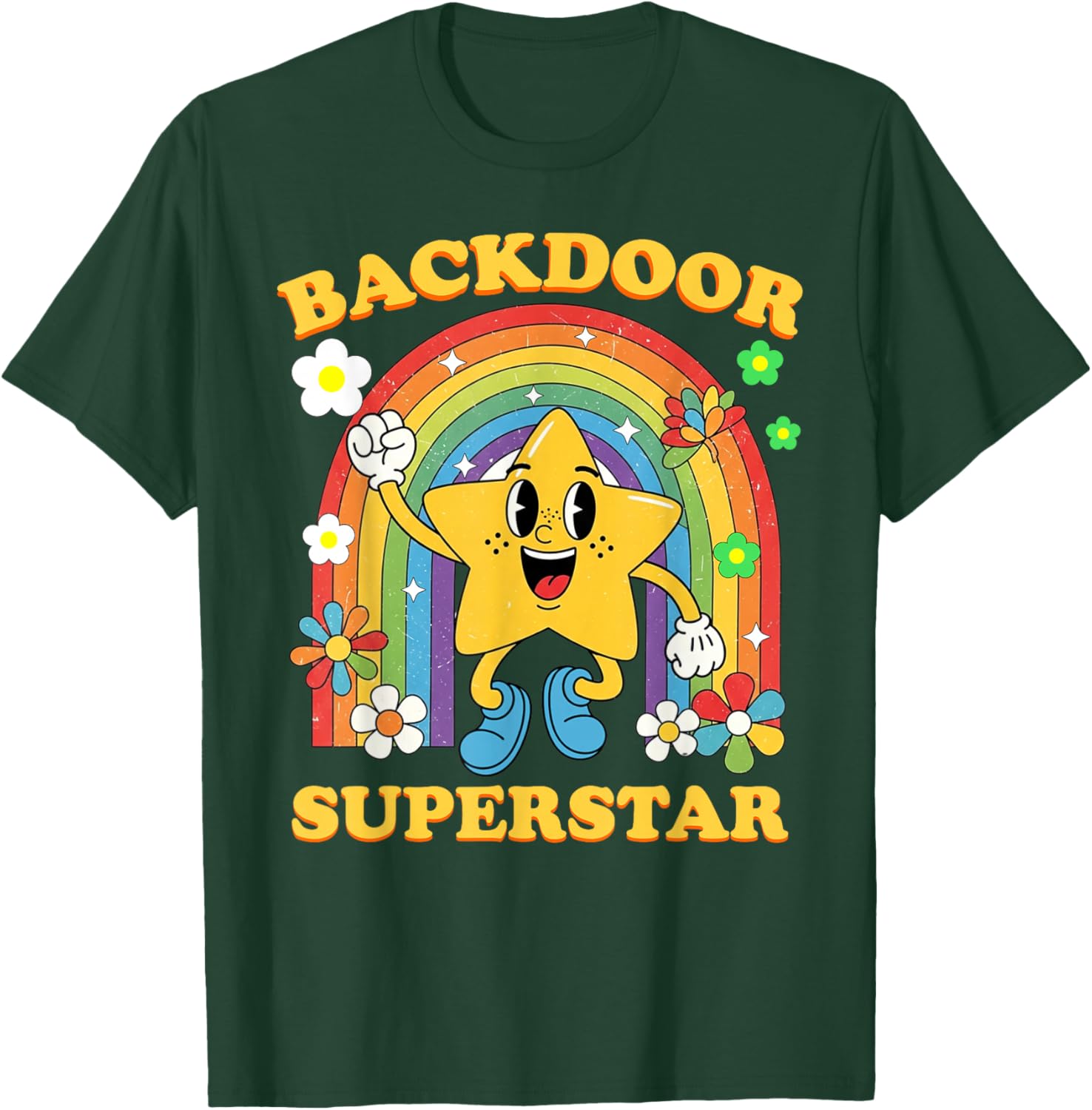 Backdoor Superstar Funny Inappropriate Raunchy Adult Humor T-Shirt - T-Shirt | Forest