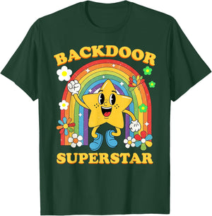 Backdoor Superstar Funny Inappropriate Raunchy Adult Humor T-Shirt - T-Shirt | Forest