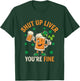 Shut Up Liver Youre Fine St Patricks Day Beer Drinking Pun T-Shirt - T-Shirt | Forest