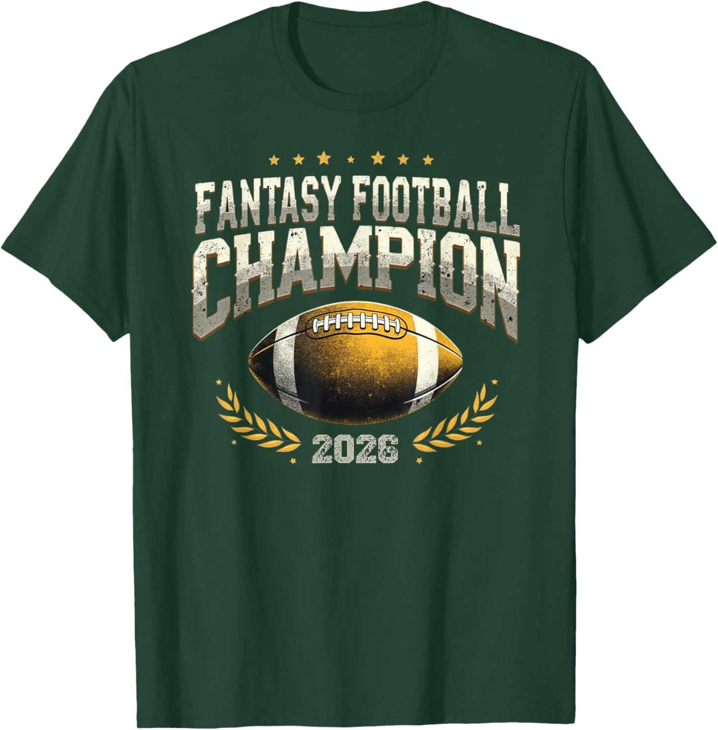 Fantasy Football Champion 2026 – Trophy Winner Gifts T-Shirt - T-Shirt | Forest
