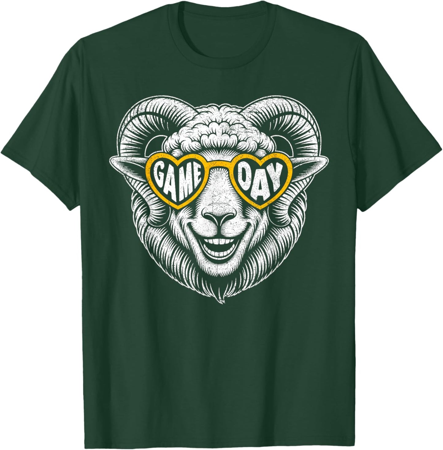 Vintage Game Day Ram T-Shirt - T-Shirt | Forest