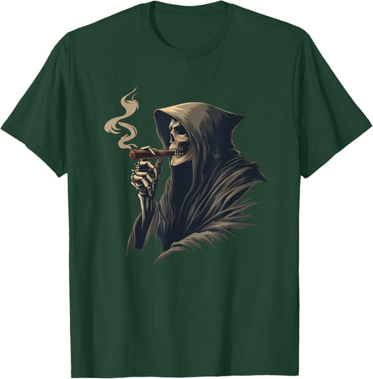 Great Dead Costume for Grim Reaper and Smoking Lovers T-Shirt - T-Shirt | Forest