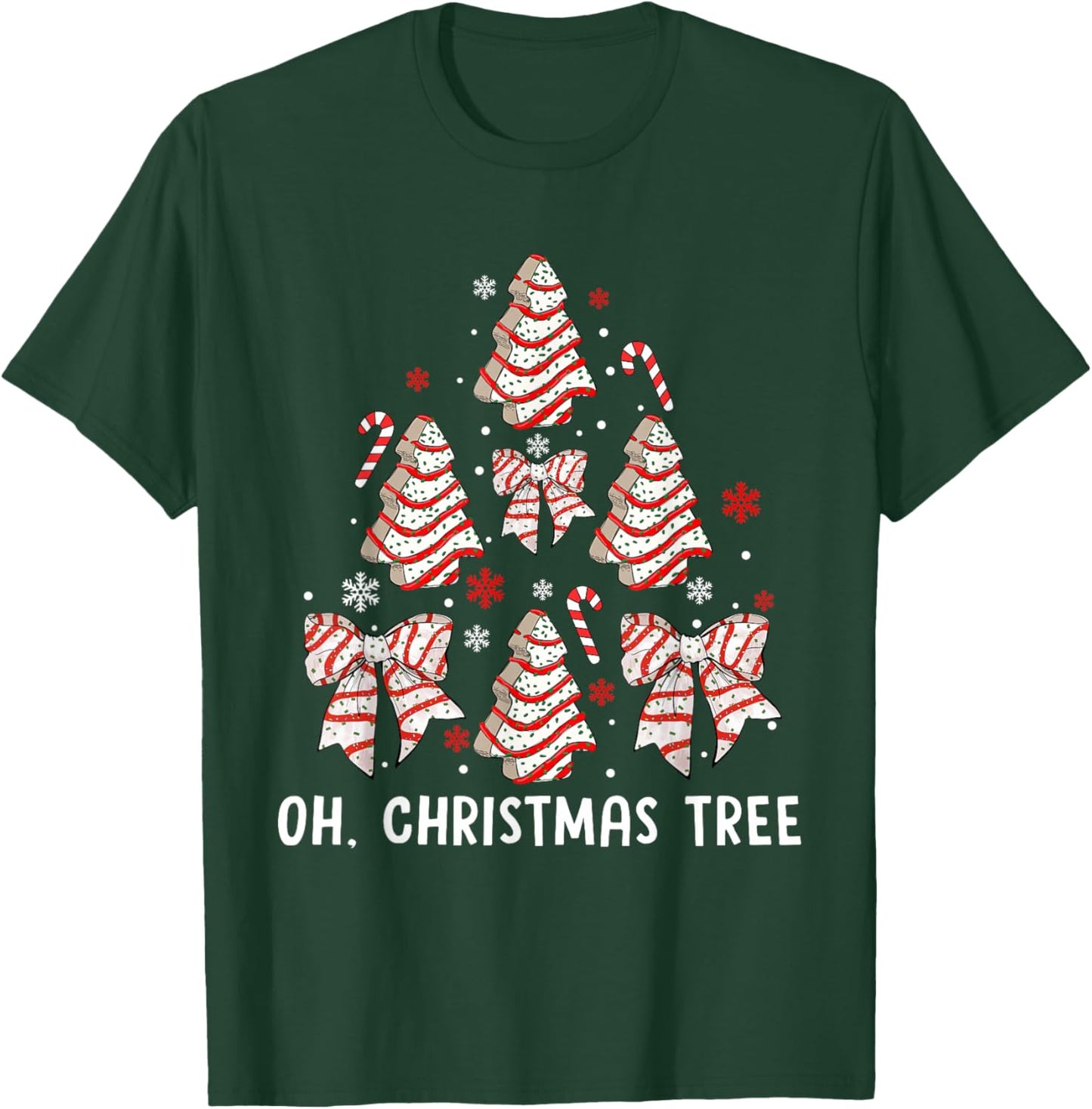 Oh Christmas Tree Cakes Debbie Becky Jen Cake Lovers Xmas T-Shirt - T-Shirt | Forest
