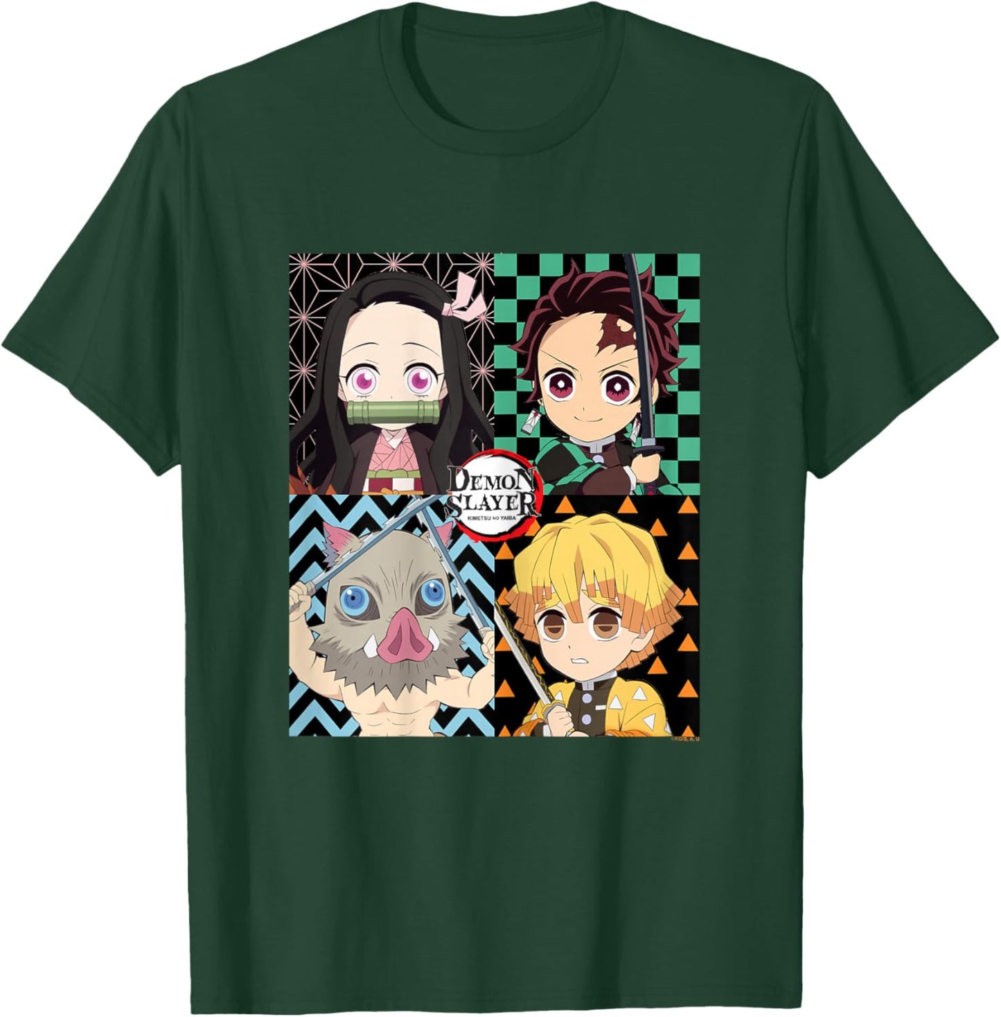 Demon Slayer: Kimetsu no Yaiba Nezuko Tanjiro Zenitsu Kawaii T-Shirt - T-Shirt | Forest