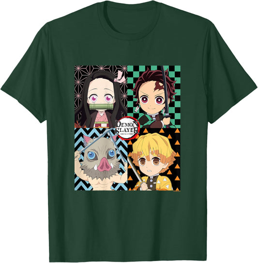 Demon Slayer: Kimetsu no Yaiba Nezuko Tanjiro Zenitsu Kawaii T-Shirt - T-Shirt | Forest