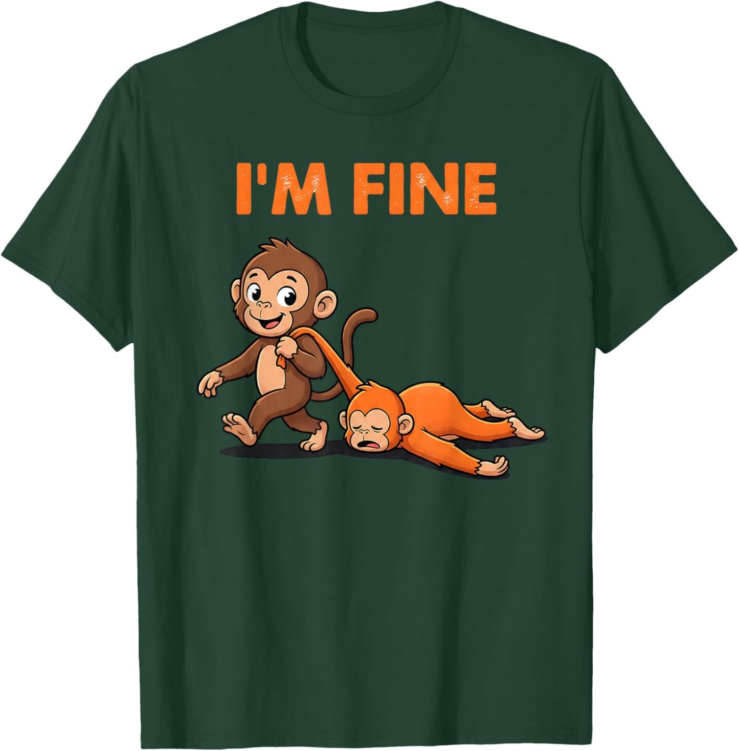 Punch The Monkey Cuddling Stuffed Animal Meme Viral Internet T-Shirt - T-Shirt | Forest