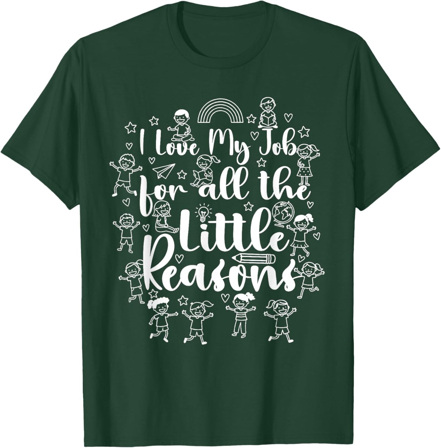 School Teacher Bus Driver Love Job for Little Reasons Funny T-Shirt - T-Shirt | Forest