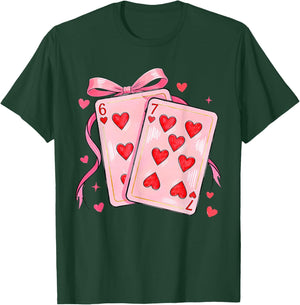 Six Seven 6 7 Meme 67 Valentines Day Girls Kids T-Shirt - T-Shirt | Forest