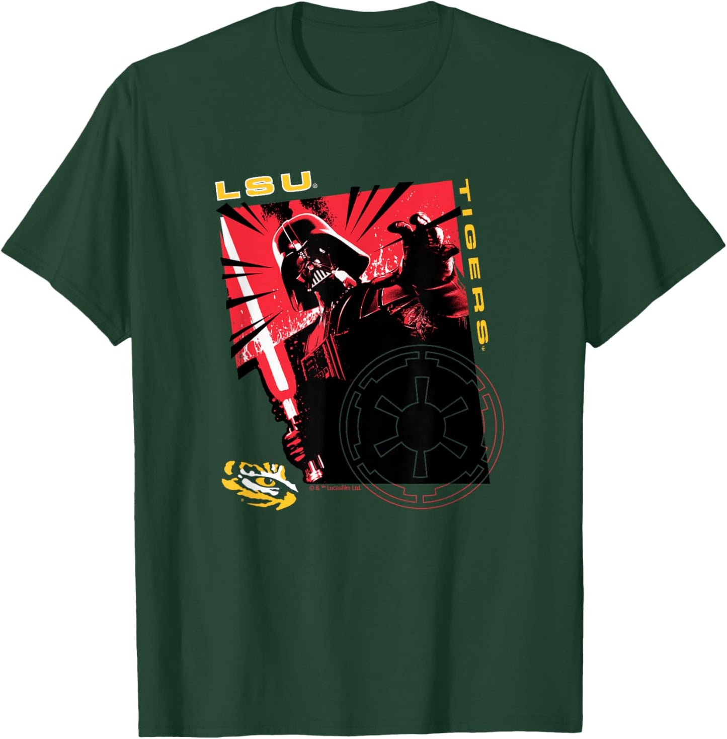 LSU Tigers Star Wars Sith Lord Purple Officially Licensed T-Shirt - T-Shirt | Forest