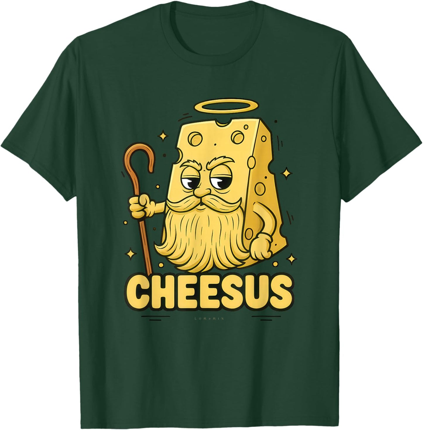 Funny Christian Shirts Crazy Cheesus Religious Gifts Cheese T-Shirt - T-Shirt | Forest