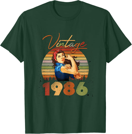 40th Birthday Gift Limited Edition Born in 1986 40 Yrs Old T-Shirt - T-Shirt | Forest