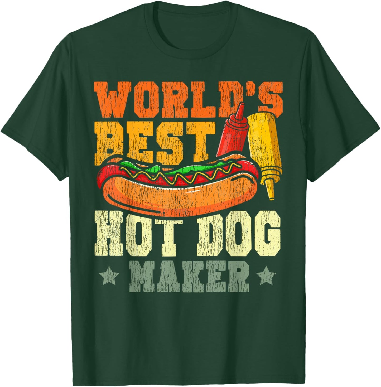 Hot Dog Adult World's Best Hot Dog Maker T-Shirt - T-Shirt | Forest