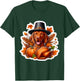 Thanksgiving Vizsla Dog Owner Lover Funny Pilgrim Turkey Mom T-Shirt - T-Shirt | Forest