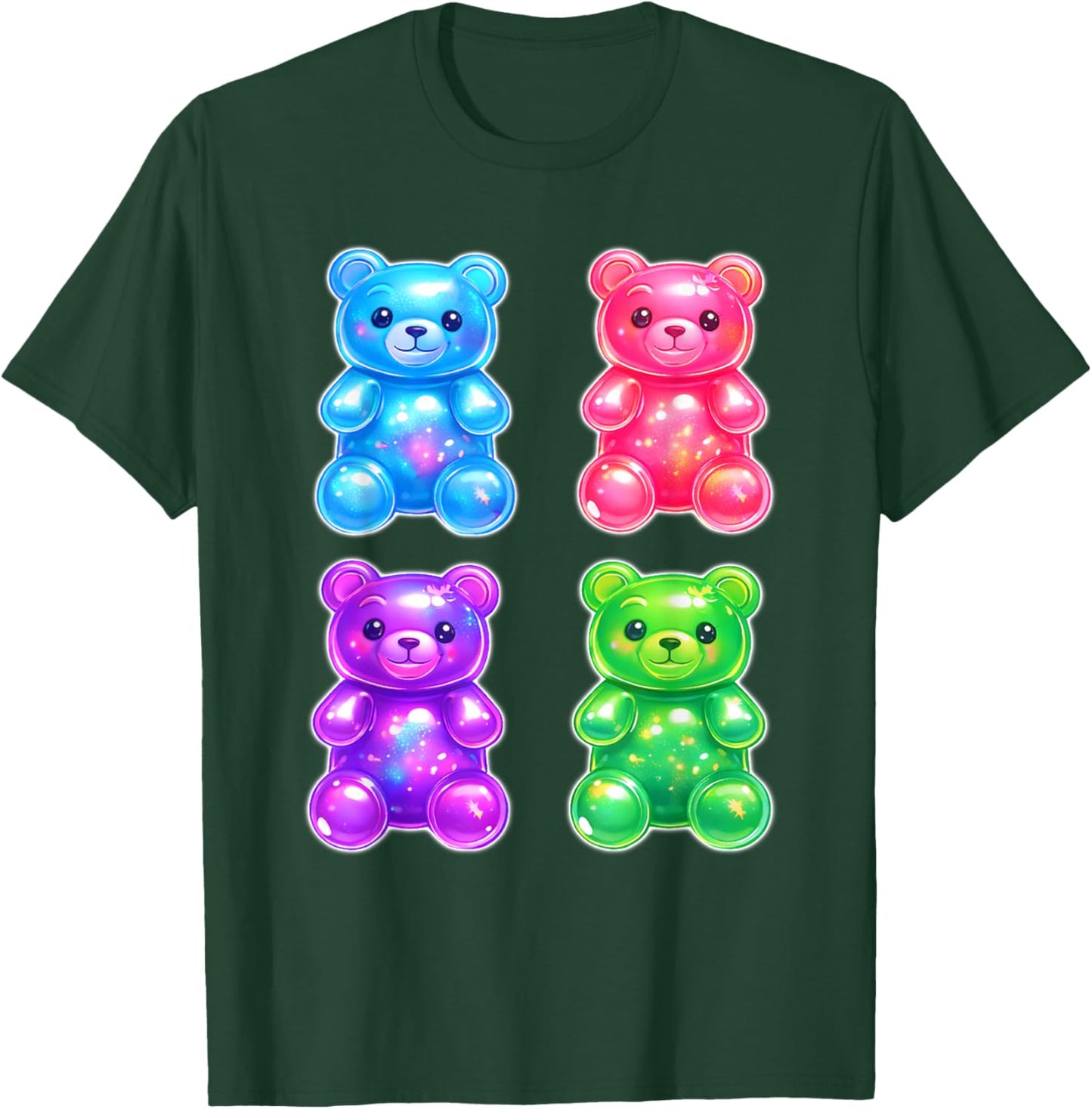 Gummy Bear Candy Gummies Assortment T-Shirt - T-Shirt | Forest