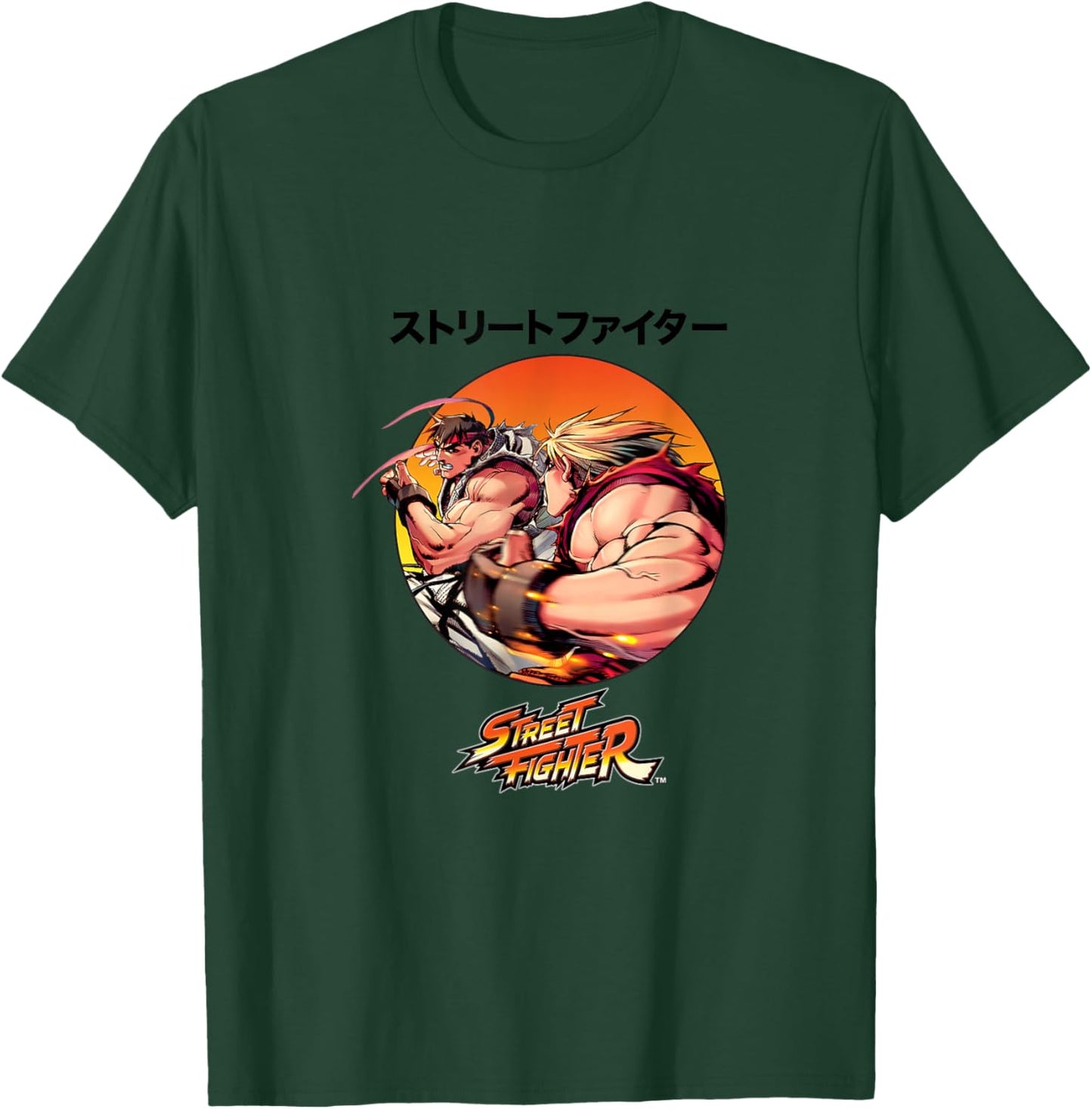 Street Fighter Ryu vs Ken Japanese Graphic Art Retro Gaming T-Shirt - T-Shirt | Forest