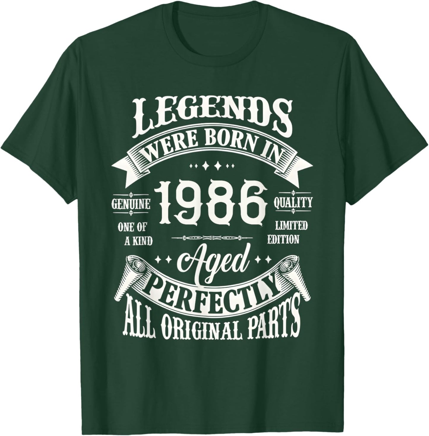40th Birthday Born in 1986 T-Shirt - T-Shirt | Forest