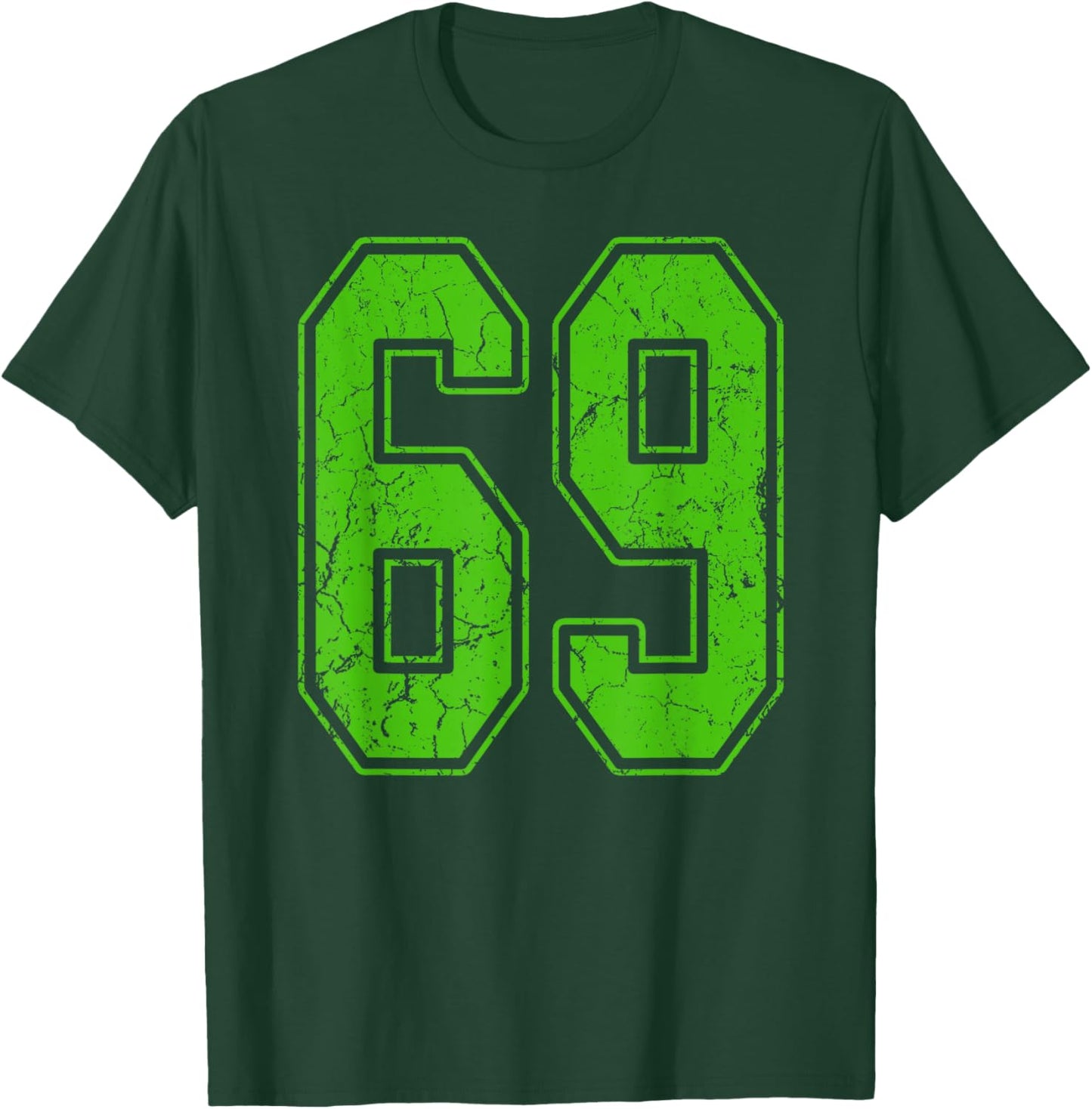 Kelly Green Number 69 Jersey Player Uniform #69 Fan T-Shirt - T-Shirt | Forest
