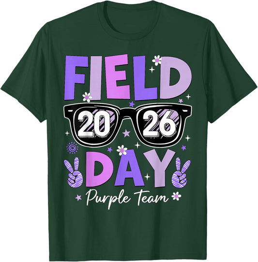 Field Day 2026 Purple Team Color Game Competition Boys Girls T-Shirt - T-Shirt | Forest