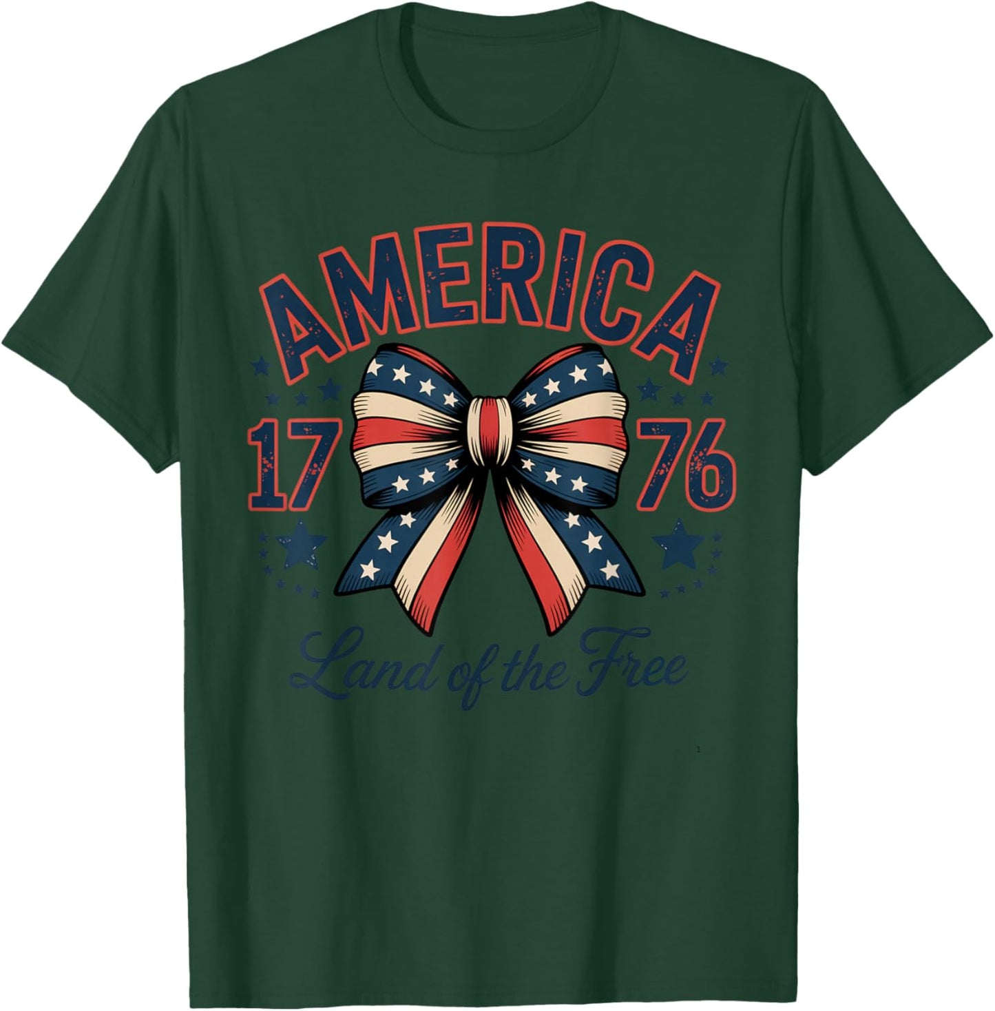 1776 America Bow Patriotic T-Shirt - T-Shirt | Forest