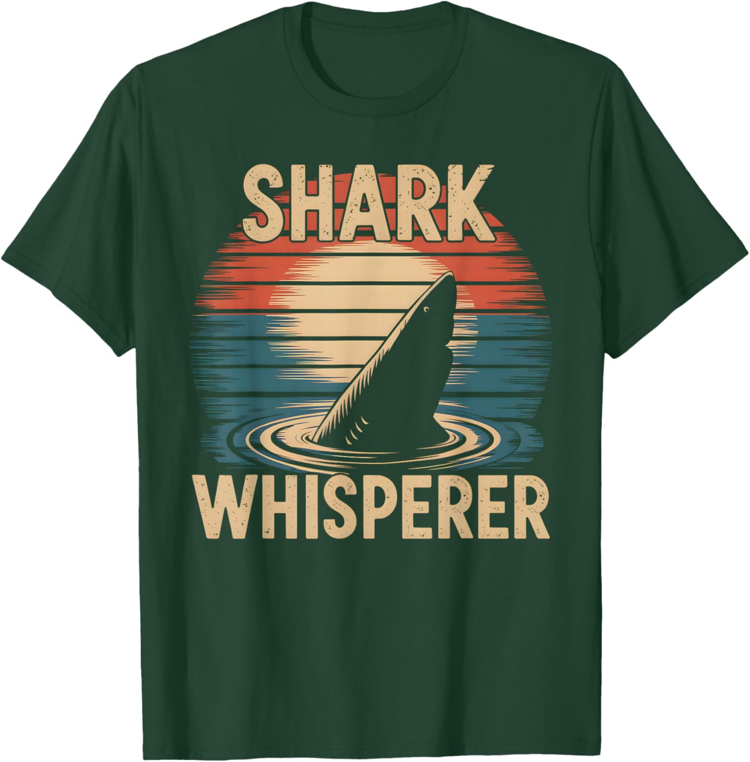 Shark Whisperer Retro Vintage Shark Lover T-Shirt - T-Shirt | Forest