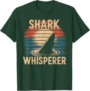 Shark Whisperer Retro Vintage Shark Lover T-Shirt - T-Shirt | Forest