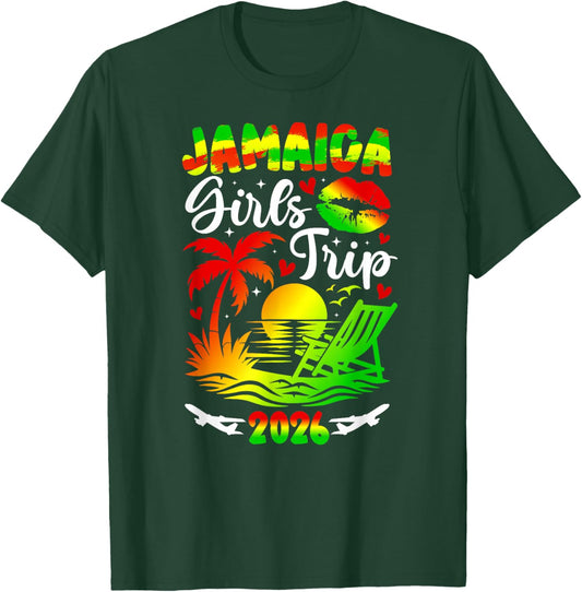 Jamaica Girls Trip 2026 Girls Vacation Jamaica Travel T-Shirt - T-Shirt | Forest