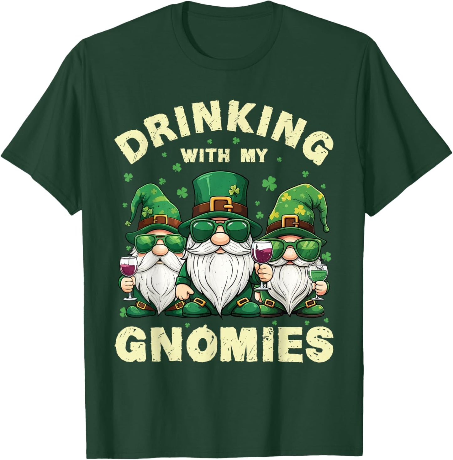 Drinking with My Gnomies St Patrick’s Day Women T-Shirt - T-Shirt | Forest