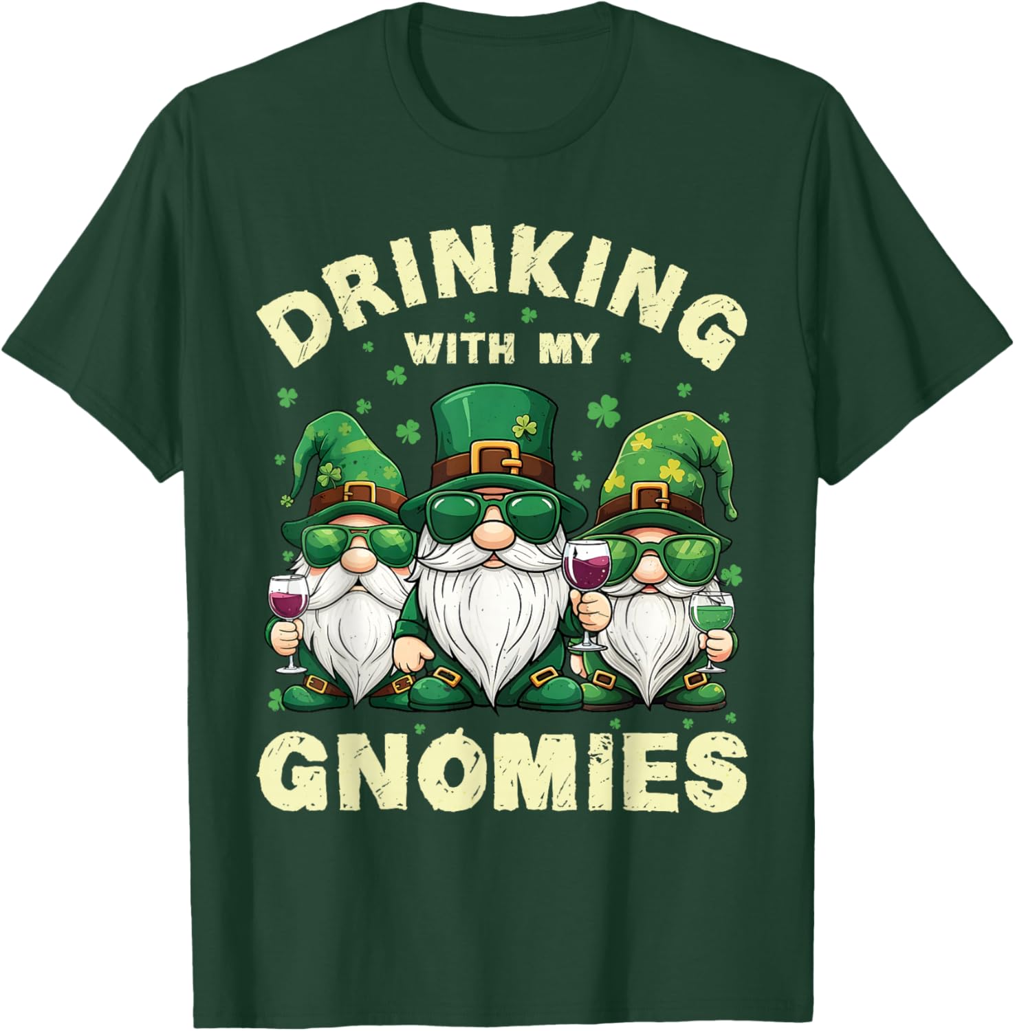 Drinking with My Gnomies St Patrick’s Day Women T-Shirt - T-Shirt | Forest