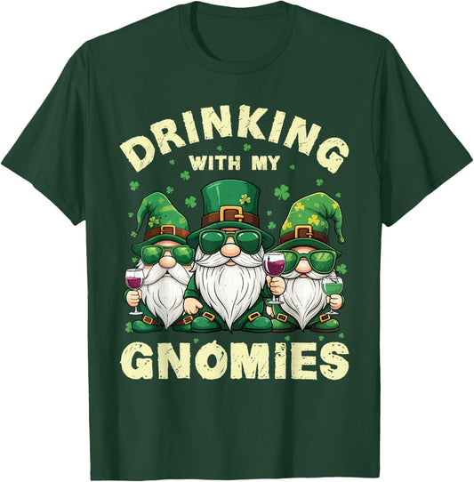 Drinking with My Gnomies St Patrick’s Day Women T-Shirt - T-Shirt | Forest