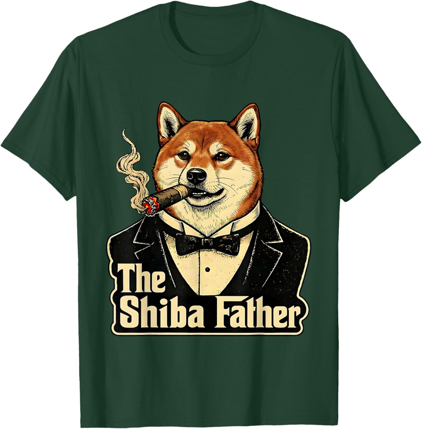 The Shiba Inu Father Funny Mafia Style Dog Dad Humor Lover T-Shirt - T-Shirt | Forest