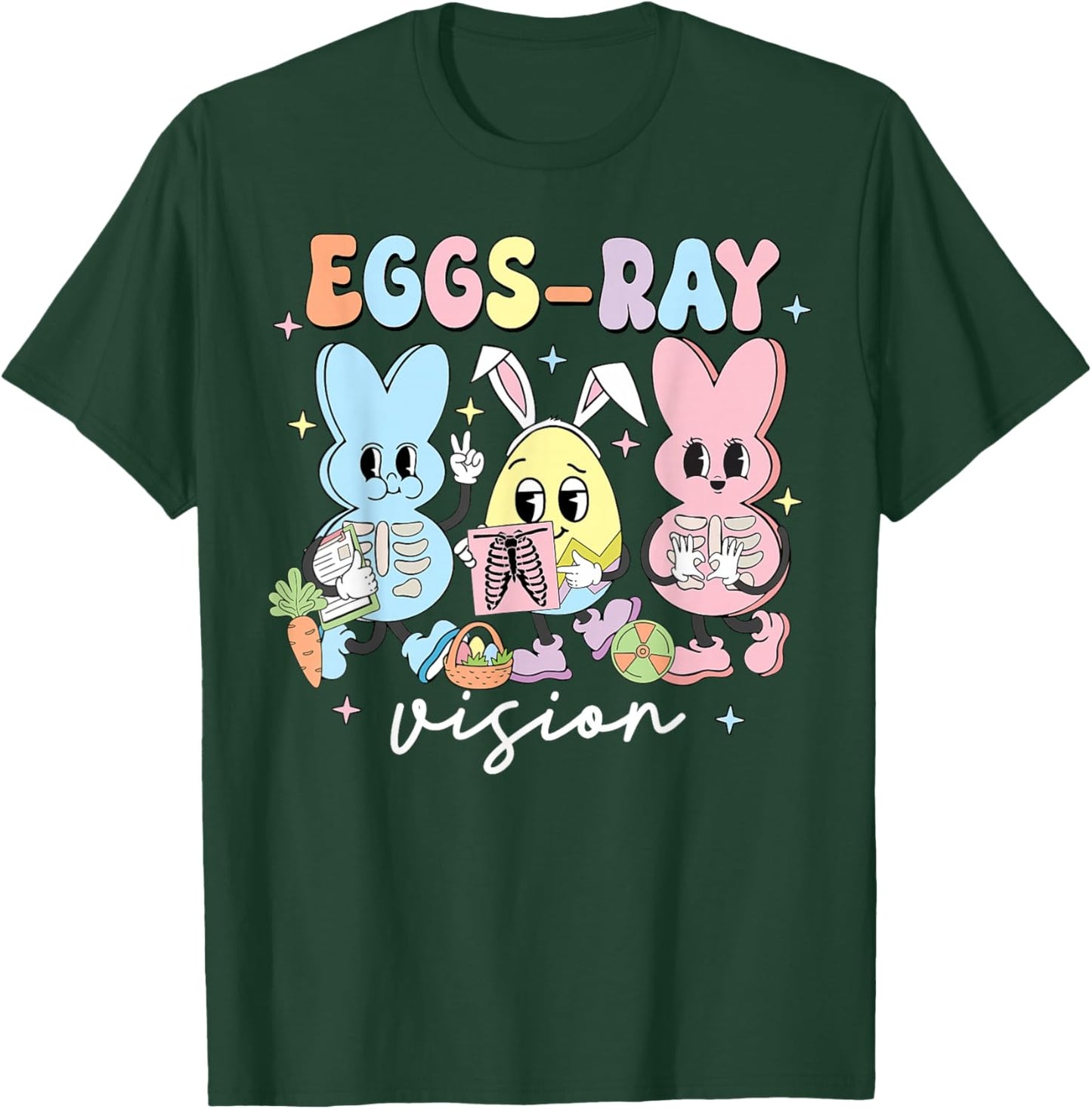 Eggs-Ray Vision Bunny Easter Technologist Xray Rad Nurse T-Shirt - T-Shirt | Forest