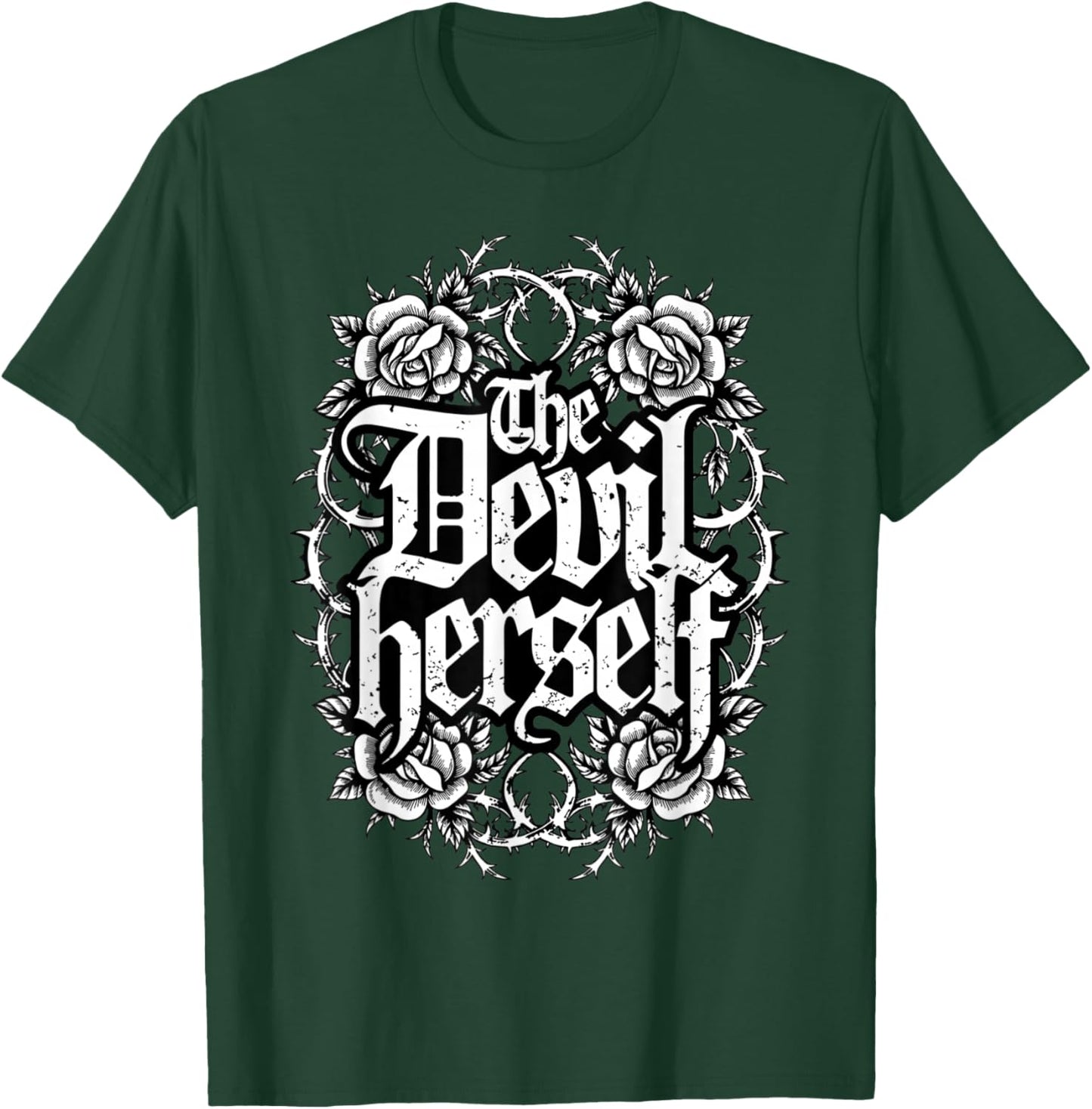 The Devil Herself Retro Occult Women Gothic Dark Feminine T-Shirt - T-Shirt | Forest